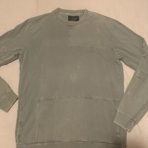 Zara Man Olive Crewneck Top